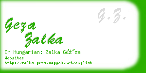 geza zalka business card